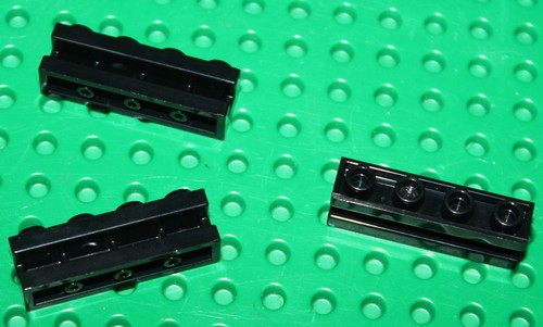 Lego black brick 1x4 with - 3,