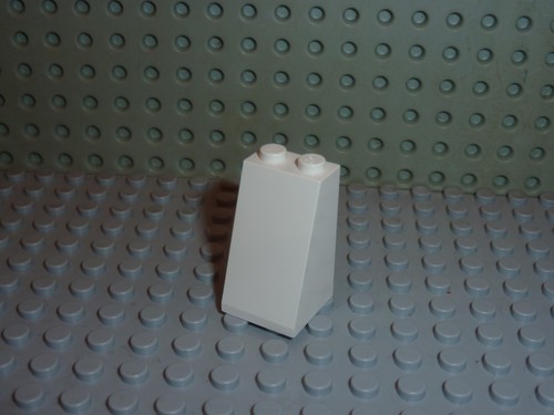 Lego white slope brick - brick, ref