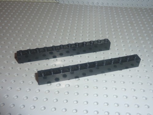 Lego black brick 1x12 - 2x,