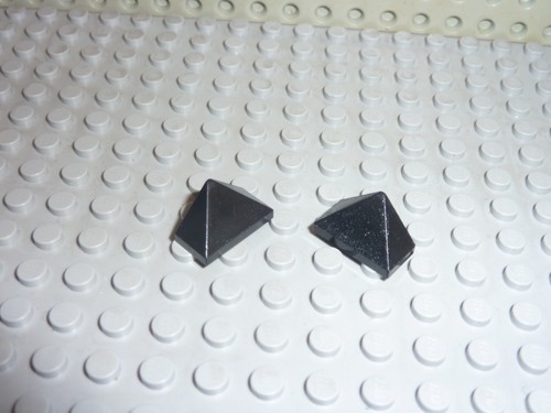 Lego black slope brick - x,