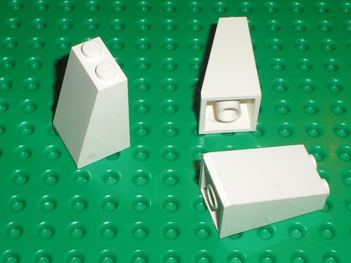 Lego white slope brick - white, ref