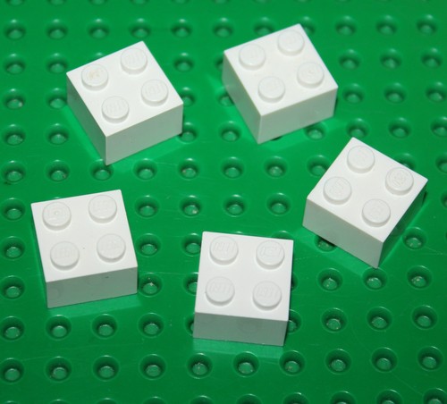 Lego white bricks 2x2 - 10,